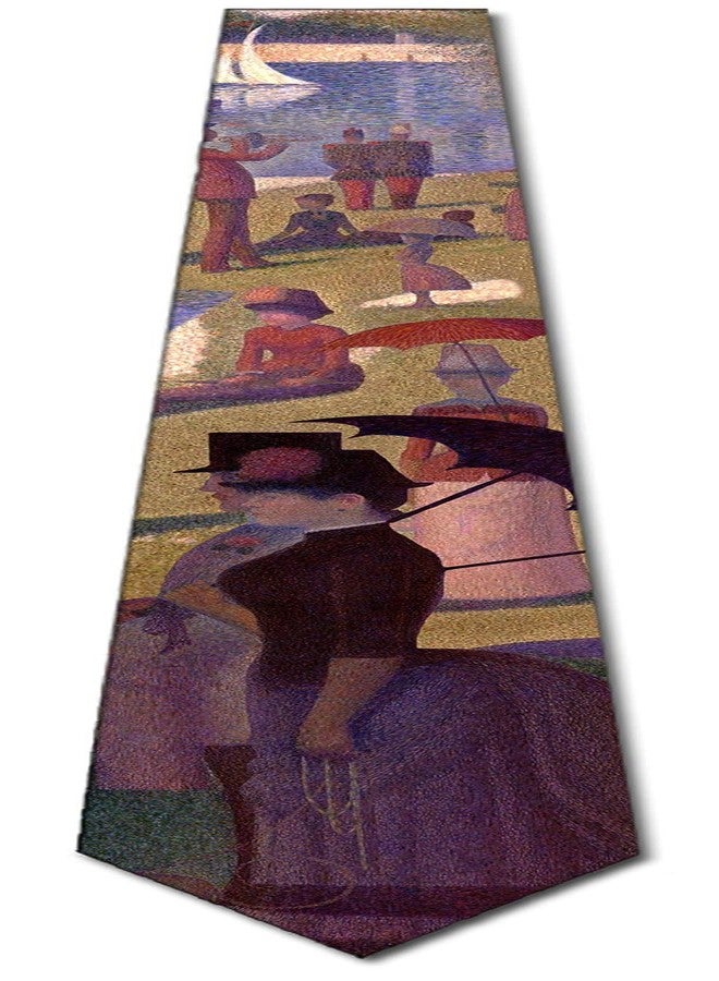 Three Rooker ربطة عنق رجالية من ثري روكر آرت تايز، بتصميم لوحة فنية مستوحاة من أمسيات الأحد - Image 4